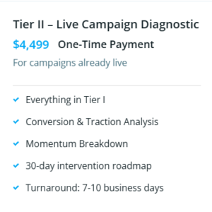 Tier II - Live Campaign Diagnostic